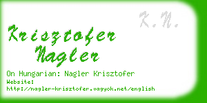 krisztofer nagler business card